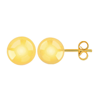Puces d'oreilles boule, Or jaune 750 - Emanessence