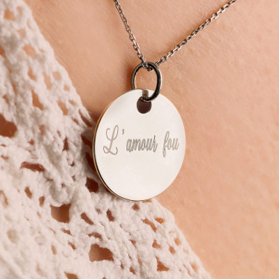Médaille L'Amour Fou, Argent 925, 19 mm - Lumiosa
