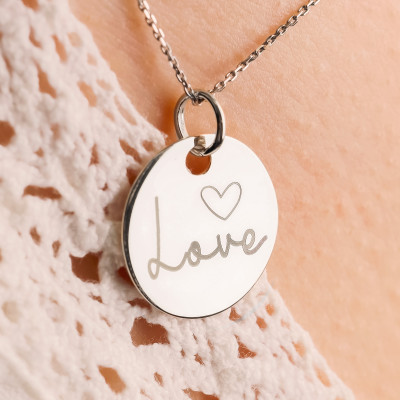 Médaille Love, Argent 925, 19 mm - Lumiosa