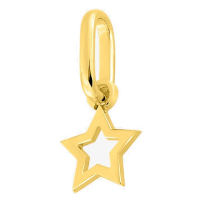 Pendentif Etoile breloque, Or Jaune 375, 5x13mm - Emanessence