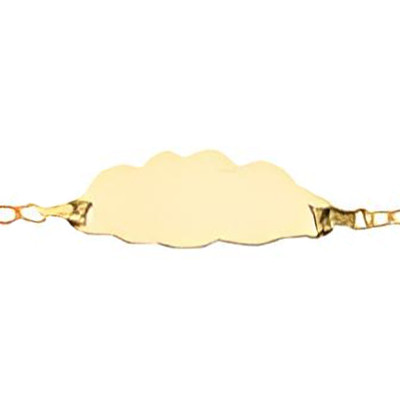 Gourmette Bébé Papillon, Or Jaune 375, 13,50 à 14,50cm - Lucas Lucor
