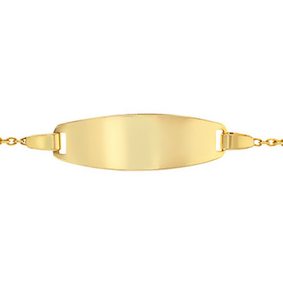 Gourmette Bébé Perles, Or jaune 375, 12 à 14 cm & 14 à 16 cm - Rosatella