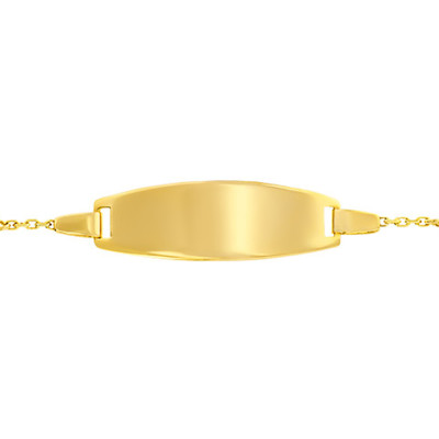 Gourmette bébé Or Jaune 375 & Perles Ambres, 12 à 14cm - Rosatella