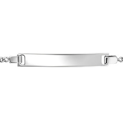 Gourmette bébé maille gourmette, Or blanc 750, 12,50 à 14cm - Bambins
