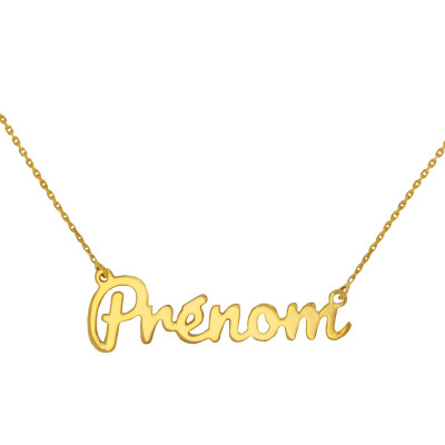 Collier personnalisé prénom, Or jaune 750, 38 à 42cm - Rosatella