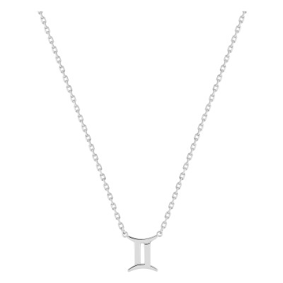 Collier Signe Astrologique Gémeaux, Argent 925, 42cm - Vandona