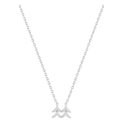 Collier Signe Astrologique Verseau, Argent 925, 42cm - Vandona
