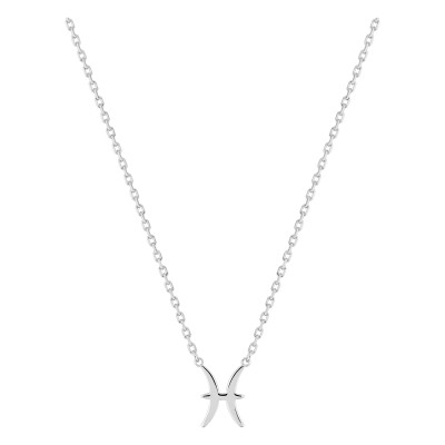 Collier Signe Astrologique Poissons, Argent 925, 42cm - Vandona