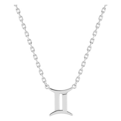Collier Signe Astrologique Gémeaux, Argent 925, 42cm - Vandona