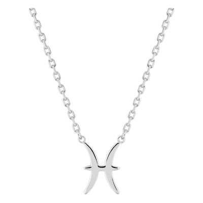 Collier Signe Astrologique Poissons, Argent 925, 42cm - Vandona
