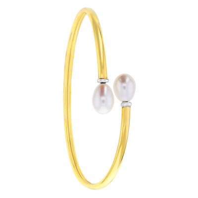 Bracelet Flixo, Or jaune 375 & Perles - Rosatella