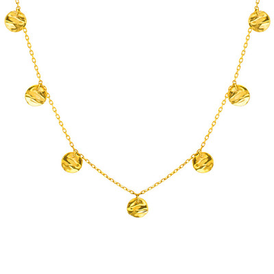 Collier en Or jaune 375, Ronds froissés - Scarlett Or Scarlett - Scarlett or Scarlett