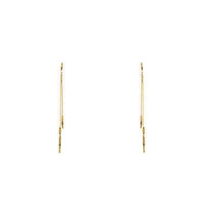 Boucles D'oreilles Fils Grunge, Or Jaune 375 - Scarlett or Scarlett