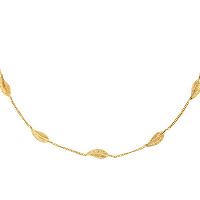 Collier Plumes, Or Jaune 375, 42 cm - Scarlett or Scarlett