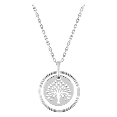 Collier Arbre de vie, Argent rhodié, 42cm - Emanessence