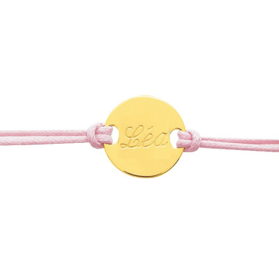 Bracelet cordon personnalisé, Or jaune 750 - Bambins