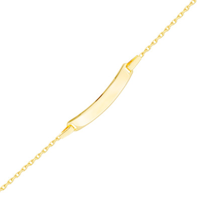 Gourmette bébé maille forçat, Or jaune, 11 à 13cm - Bambins