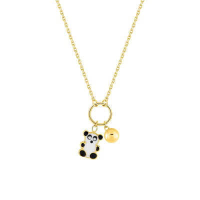 Collier Enfant Panda, Or jaune 750 - Bambins