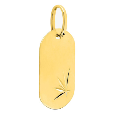 Pendentif gravable lapidé, Or jaune - Emanessence