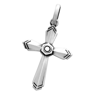 Croix Homme, Argent 925 Vielli, 46x26mm - Emanessence