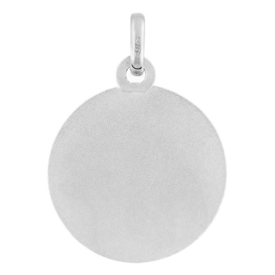 Médaille Christ Bénissant, Or blanc 750, 18mm - Emanessence