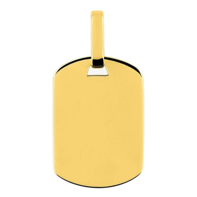 Médaille Plaque tonneau personnalisable, Or jaune, 17x12mm - Emanessence
