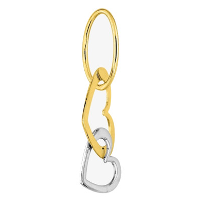 Pendentif coeurs enlacés, 2 Ors 375 - Emanessence