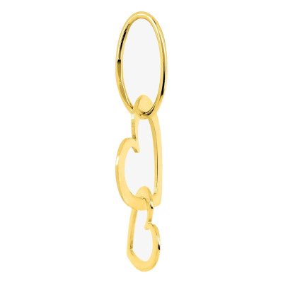 Pendentif coeurs enlacés, Or jaune - Emanessence