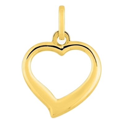 Pendentif grand coeur ajouré, Or jaune - Emanessence
