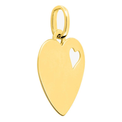 Pendentif coeur ajouré, Or jaune - Emanessence