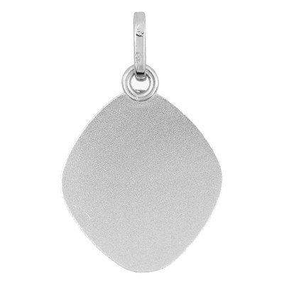 Médaille Vierge en prière, Or blanc, 15x13mm - Emanessence