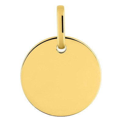 Médaille Ronde, Or Jaune Poli - Emanessence