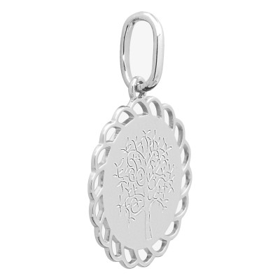 Pendentif Arbre de vie arabesque, Argent 925, 15mm - Emanessence