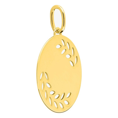 Pendentif Rameaux ajourés, Or Jaune 375, 20mm - Emanessence