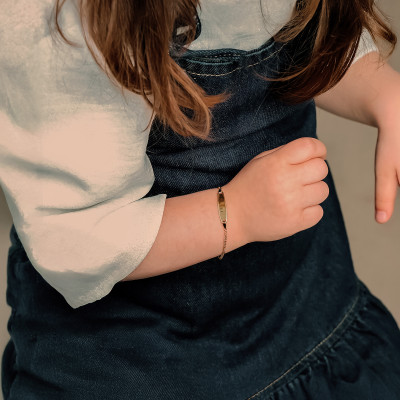 Gourmette Enfant, Plaqué Or Jaune, 15cm - Bambins