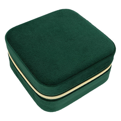 Coffret à bijoux vert, 10x10 cm - Les Essentiels