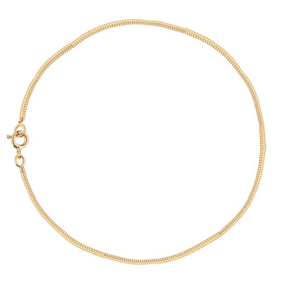 Bracelet Maille Serpentine, Or jaune 750, 17 cm - Manillon
