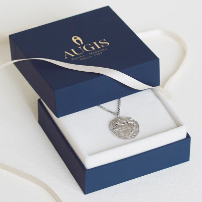 Pendentif Signe astrologique Bélier, Argent Sablé, 24mm - Augis