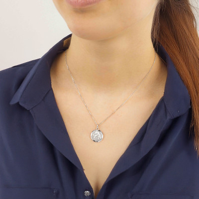 Médaille Ange Raphaël, Argent 925, 15 mm - Emanessence