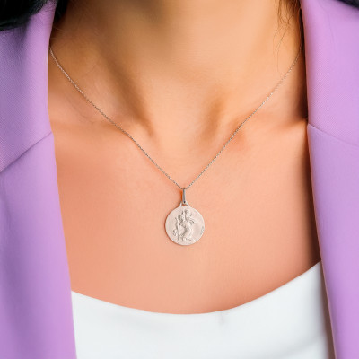 Médaille Saint Christophe, Argent 925, 18 mm - Augis
