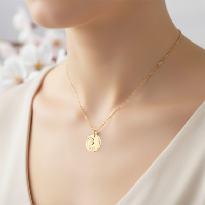 Médaille Vierge à l'Enfant, Or jaune, 16 mm - Lucas Lucor
