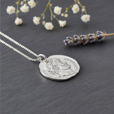 Médaille Augustus Ronde, Argent, 18mm - Emanessence