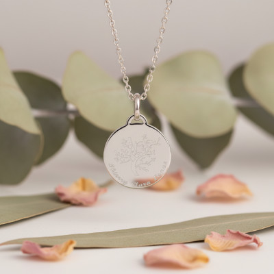 Médaille Arbre de vie gravable, Argent, 22mm - Lumiosa
