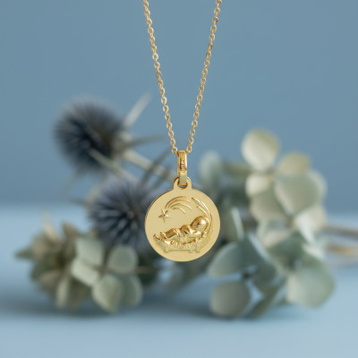 Médaille Enfant Jésus, Or Jaune 750, 16mm - Lumiosa