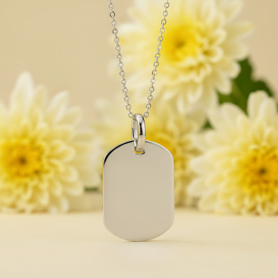 Médaille Tonneau personnalisable, Or blanc, 18x14mm - Emanessence