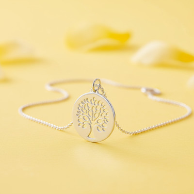 Médaille Arbre de Vie Ajouré, Argent, 20mm - Emanessence