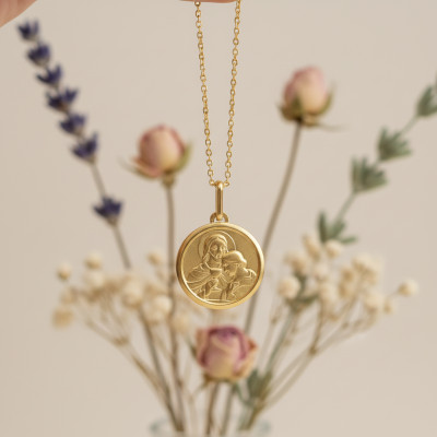 Médaille Saint Jean, Or jaune, 16mm - Lucas Lucor