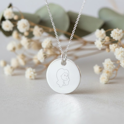 Médaille Signe Astrologique Vierge, Argent 925, 15 mm - Lumiosa