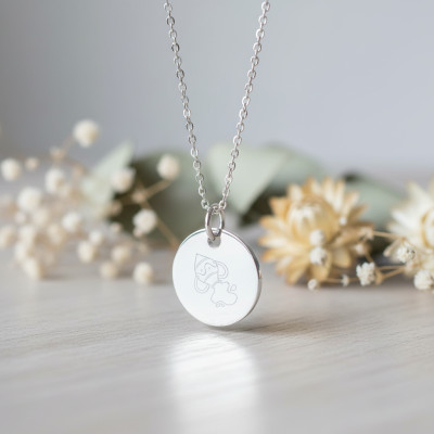 Médaille Signe Astrologique Verseau, Argent 925, 15 mm - Lumiosa
