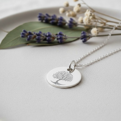 Médaille Arbre de Vie Torsadé, Argent 925, 19 mm - Lumiosa